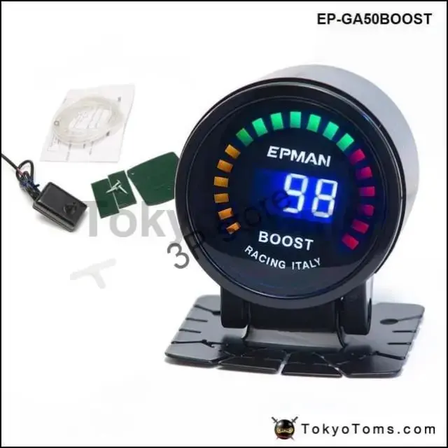 52Mm Digital Led Psi/Bar Turbo Boost Gauge 1