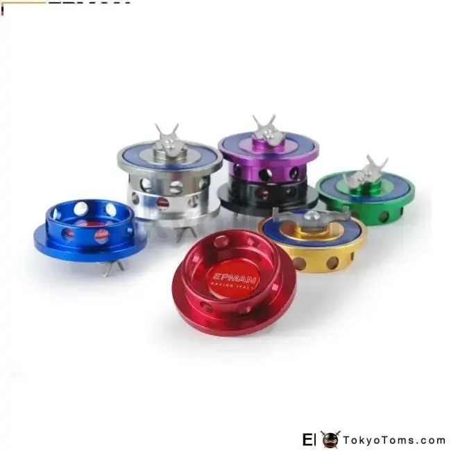 Billet Silver Engine Oil Filter Cap Fuel Tank Cover For Mitsubishi Jdm 1
