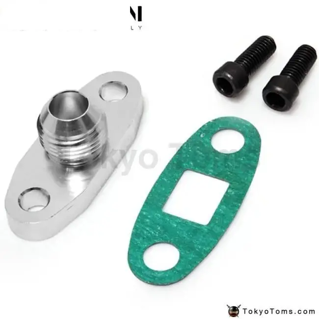 Billet Turbo Oil Drain Return Flange 10An Garrett Gt28 Gt30 Gt35 M8 Hole 1