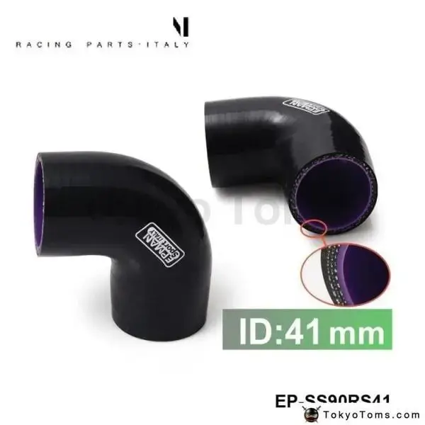 Black & Purple 1.625" 41Mm 90 Degree Elbow Silicone Hose Pipe Turbo Intake For Vw Golf Gti 2.0T Fsi 1