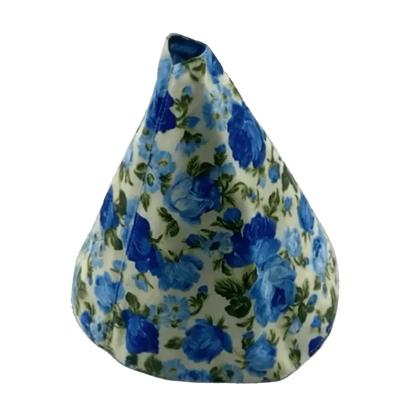 Blue Flower Gear Shift Boot Cover 1