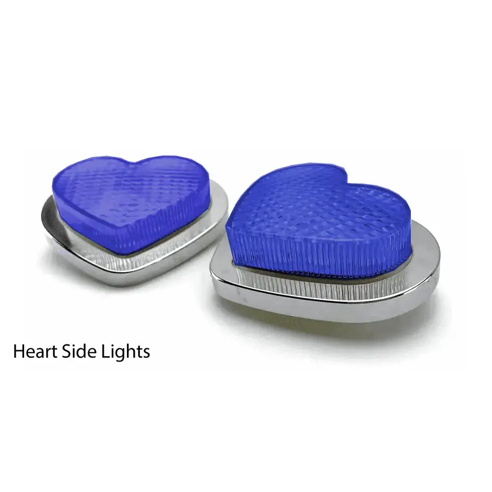 Blue Led Heart Shape Side Marker Indicators (Pair) 1