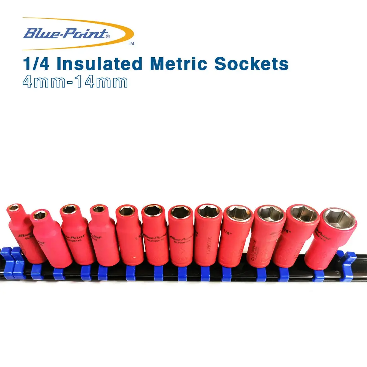 Blue Point 1/4 Insulated Metric Sockets 4Mm-14Mm 12 Sockets 1