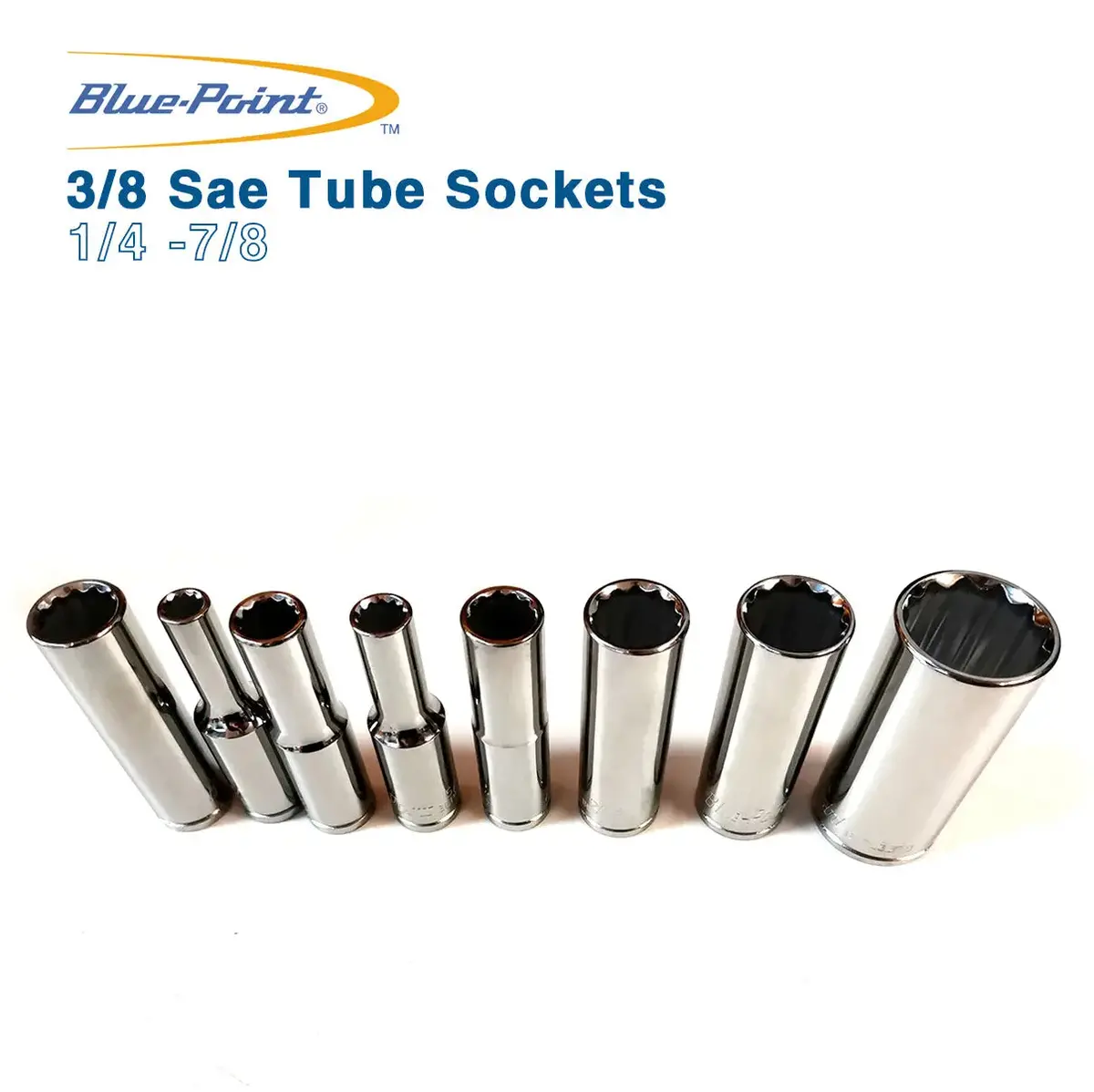 Blue Point 3/8 Sae Tube Sockets 1/4 -7/8 1