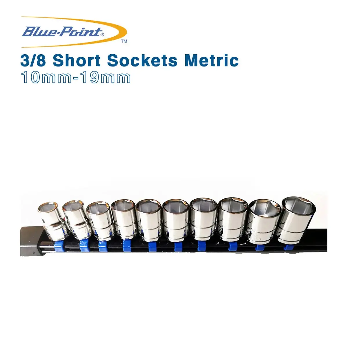 Blue Point 3/8 Short Sockets Metric 10Mm -19Mm 1