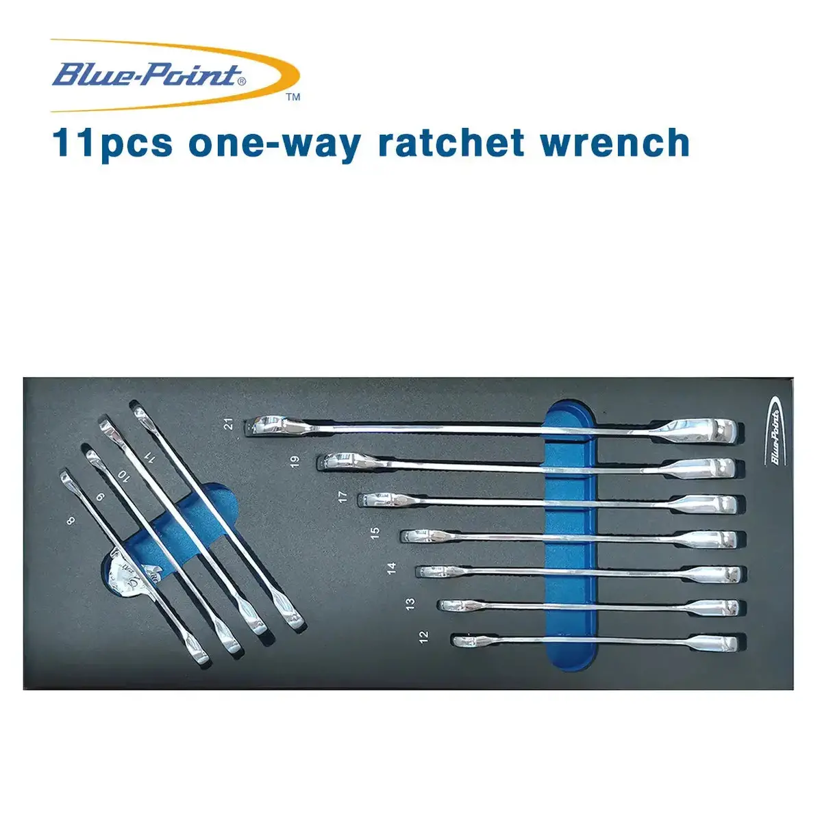 Blue Point Eva Tool Holder Set - 11Pcs One-Way Ratchet Wrench Blpeva7p 1