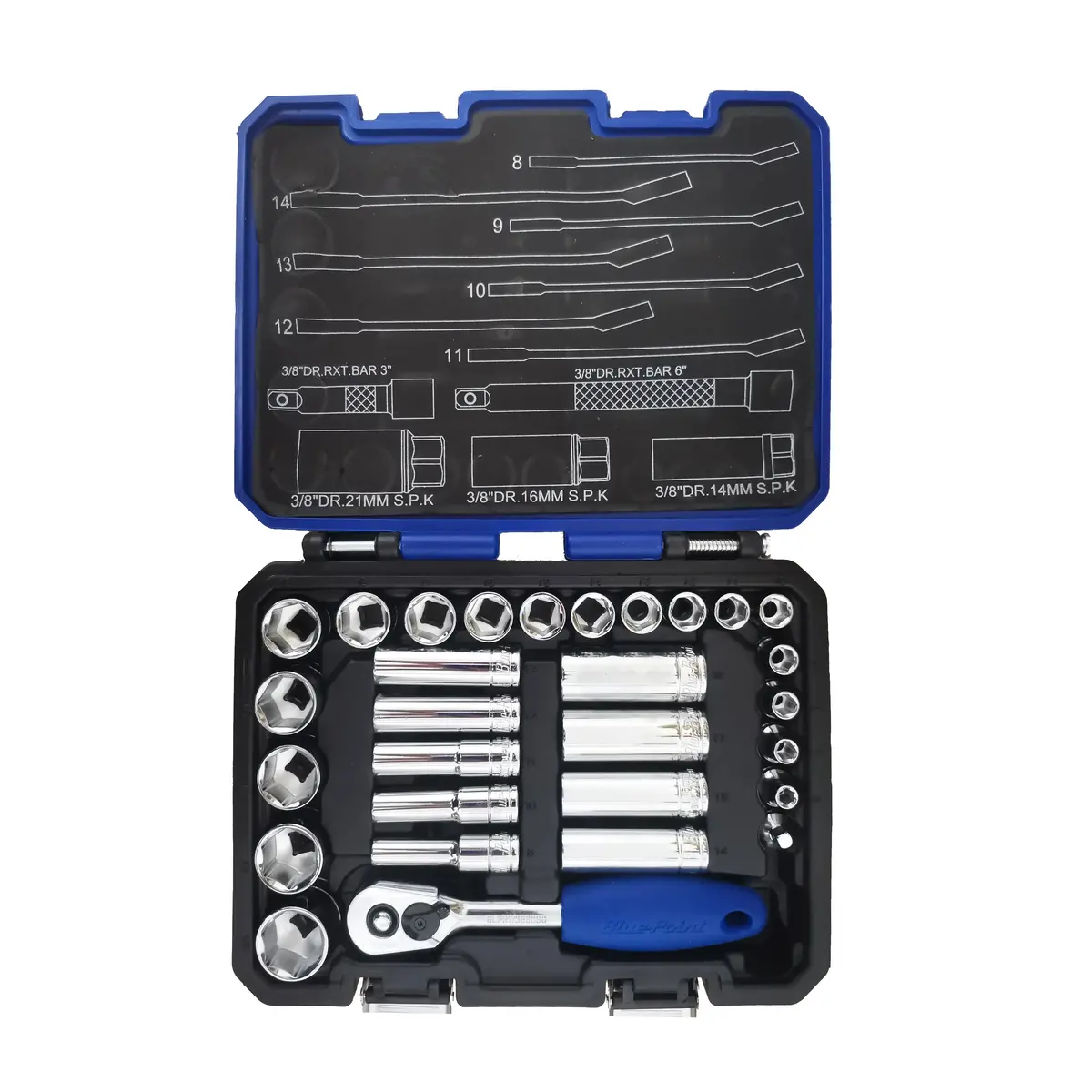 Blue Point Tools 41-Piece 3/8 Drive Metric General Service Set 1