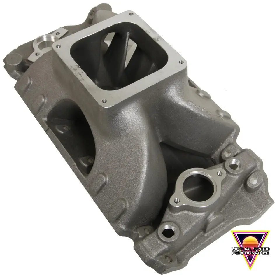 Brodix Bm 2017-O Intake Manifold – Standard Deck Bbc, Oval Port, 4500 Flange 1