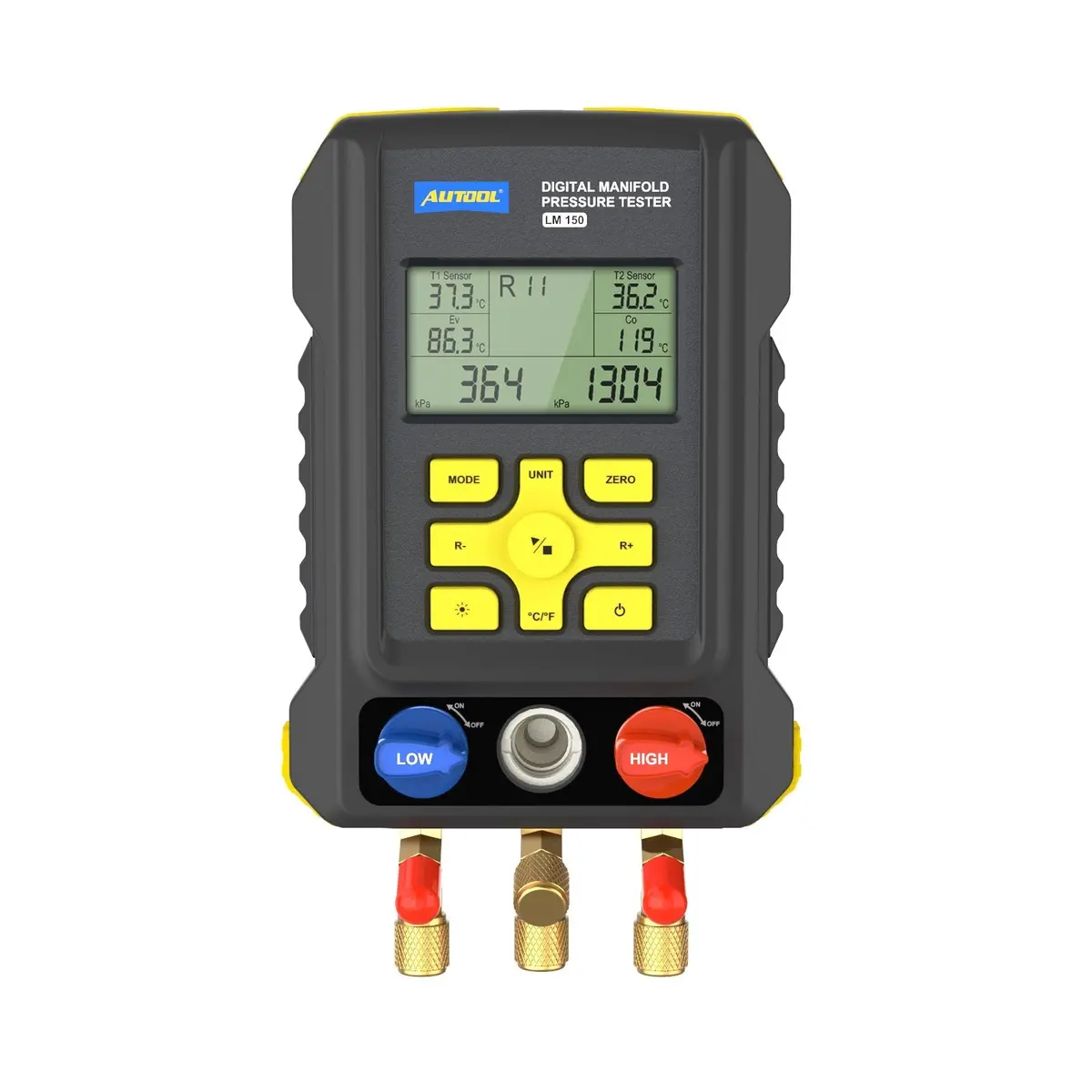 Autool Lm150 Digital 3 Way Full Kit Auto A/C Pressure Gauges Refrigerant Manifold Gauge Manometer 1