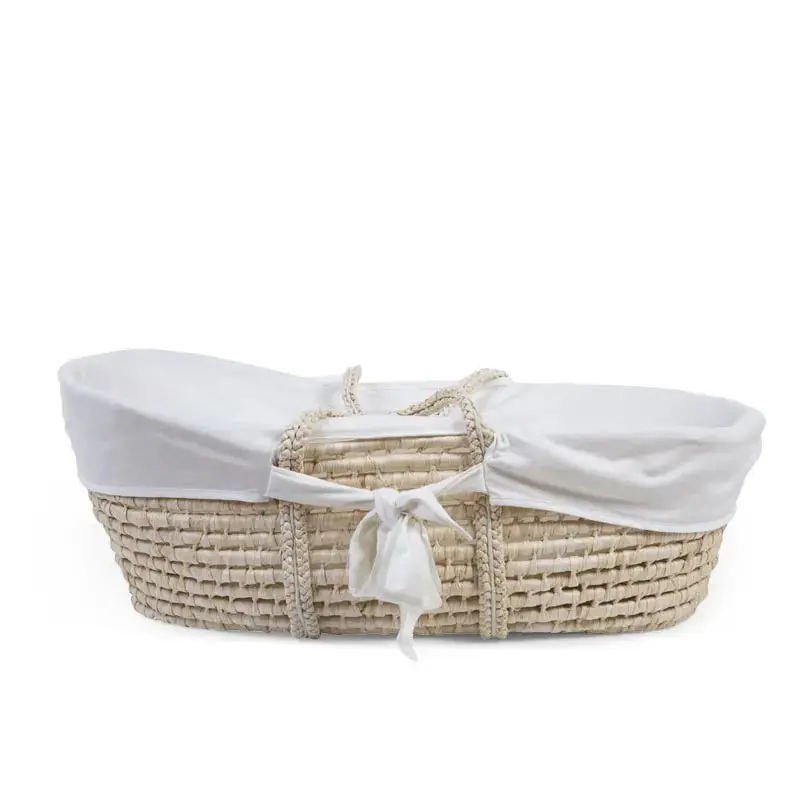 Corn Husk Moses Basket With Insert 1