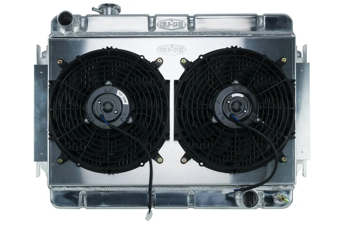 66-67 Chevelle Radiator & Dual 12In Fan Kit Mt 1