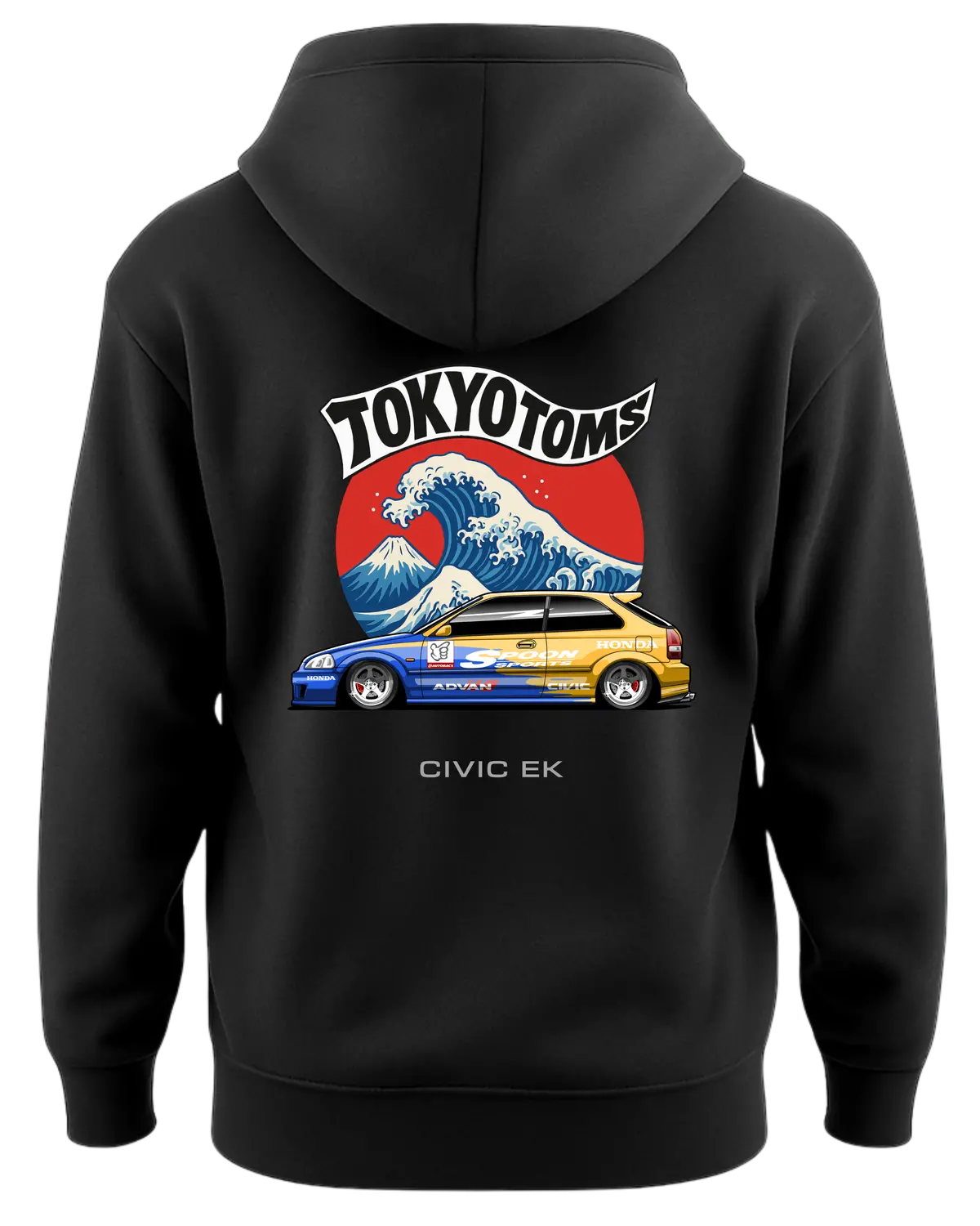 Tokyo Toms Honda Civic Ek Wave Hoodie 1