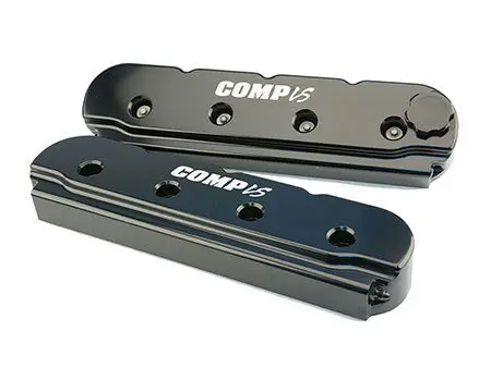 Comp Cams Gm Ls Billet Valve Cover Set Black Finish 1