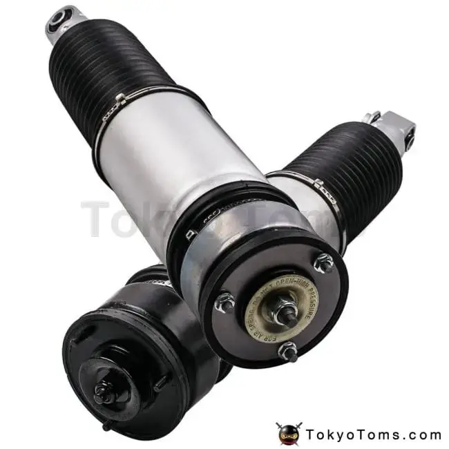 2Pcs Rear Left & Right Shock Struts Air Suspension For Bmw 745Li E65 E66 37126785538 37126785537 W/ Comp Styleressor Pump 1