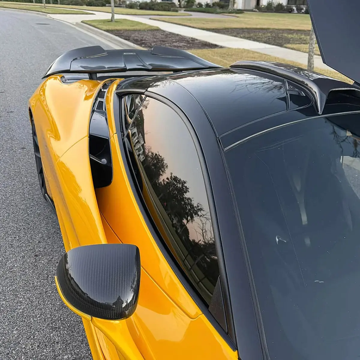 Dry Carbon Fiber Side Mirror Cover Caps For Mclaren 540C 570S 570Gt 1