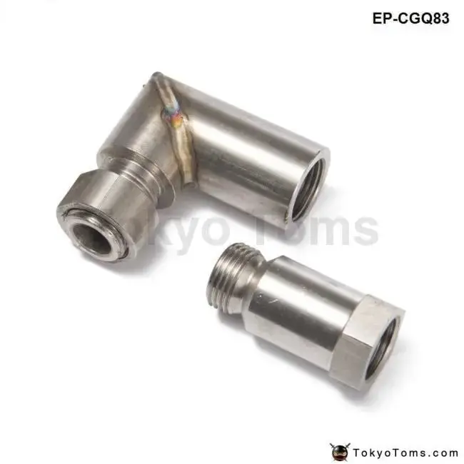 Car Exhaust O2 Oxygen Sensor Angled Extender Spacer 90 Degree 02 Bung Extension M18 X 1.5 1