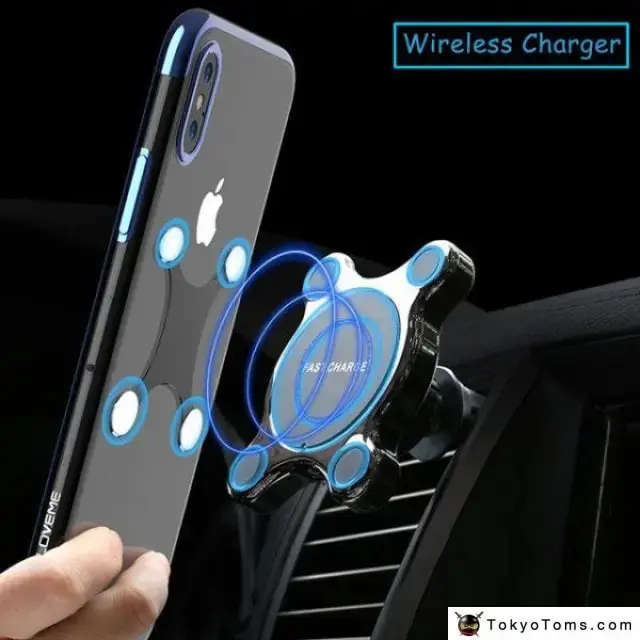 Car Qi Wireless Charger For Iphone X Xs Max Fast Charger Magnetic Car Phone Holder For Samsung Galaxy S9 S8 Plus Note 9 1