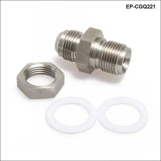 Car Universal Turbo Steel Oil Pan Return Drain Plug Adapter Bung Fitting 10An Weldable 1
