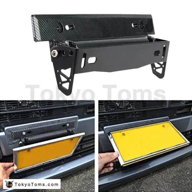 Carbon Fiber Number Plate Holder Adjustable Mount 1