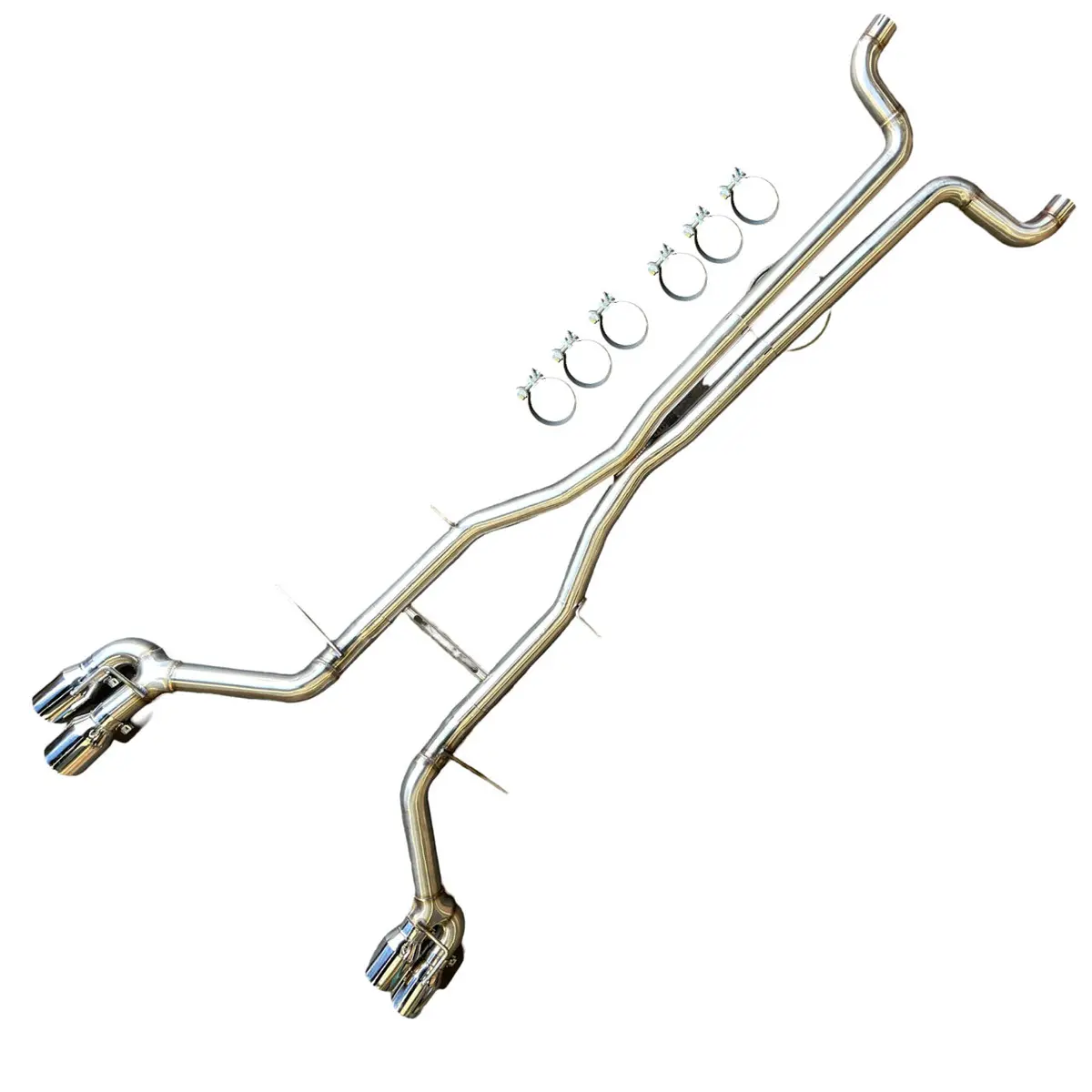 3” Polished Track Catback Exhaust For 2016-2024 Chevy Camaro Ss/Zl1/Lt1 6.2L V8 1