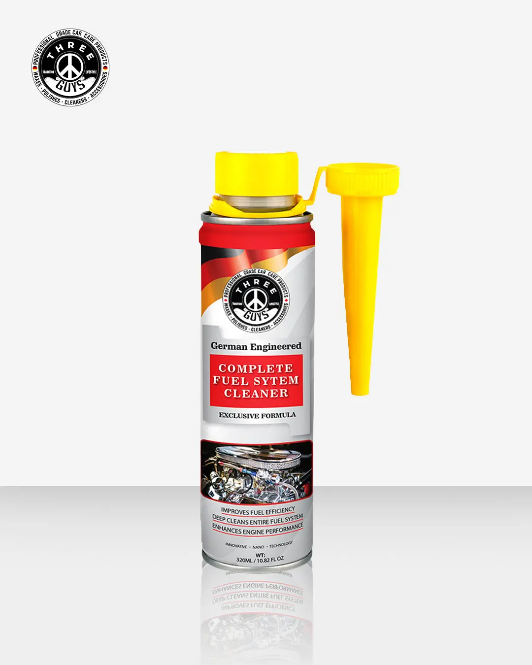 Complete Fuel System Cleaner – Three Guys – German Engineered | Petrol Additive For Cars & Bikes | Boosts Mileage & Restores Power – 320Ml 1