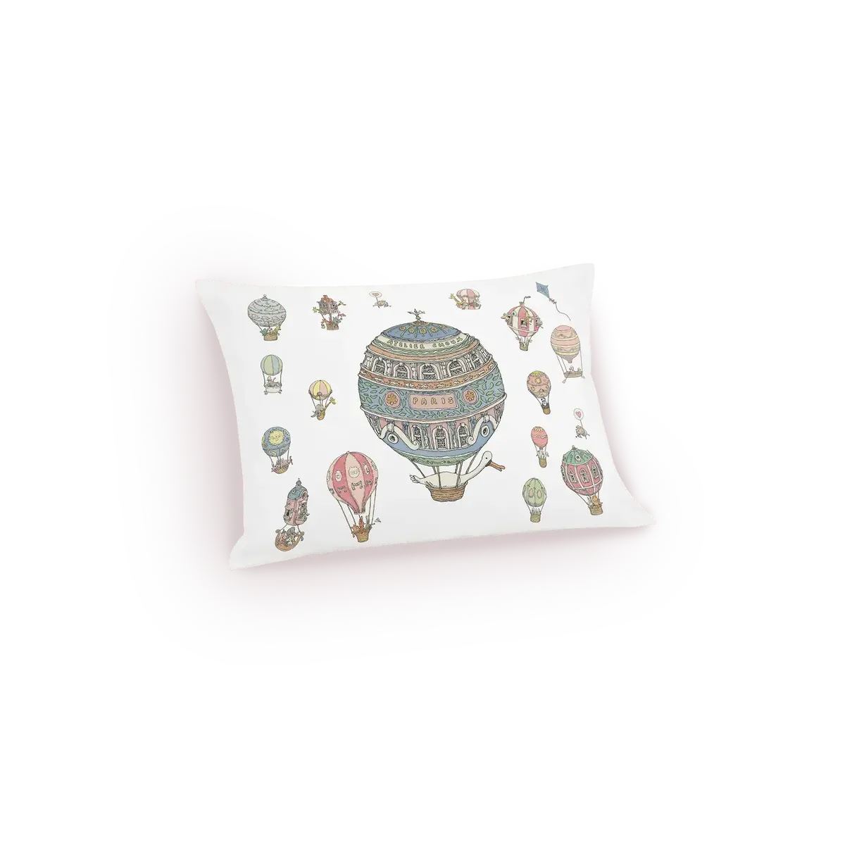 Hot Air Balloon Satin Cushion 1