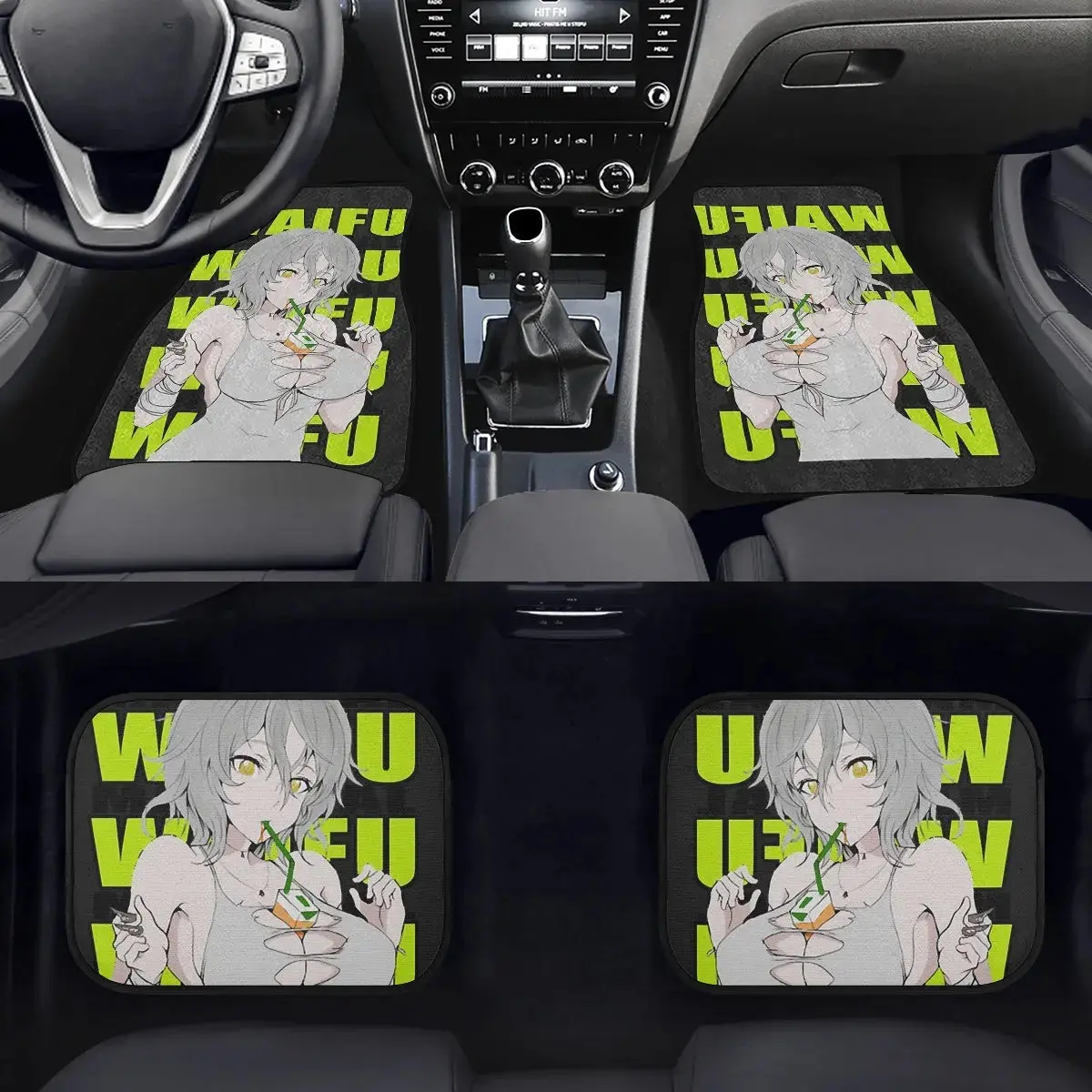 Custom Anime Waifu  Floor Mats 1