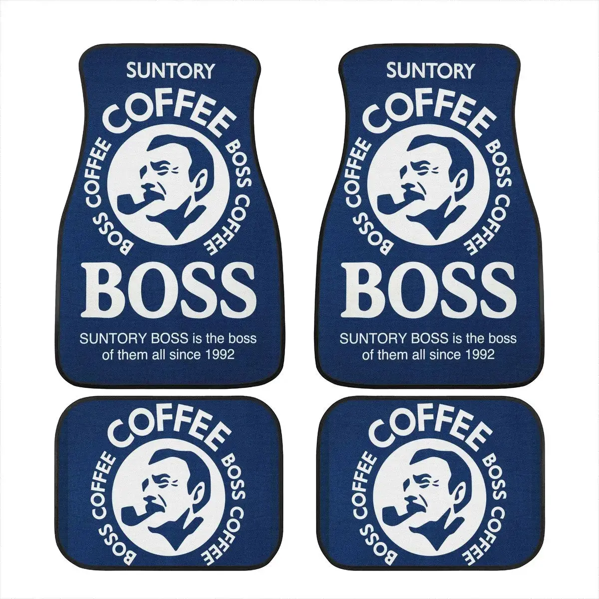 Custom Boss Coffee Navy Floor Mats 2