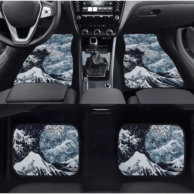 Custom Japanese Waves Floor Mats 1