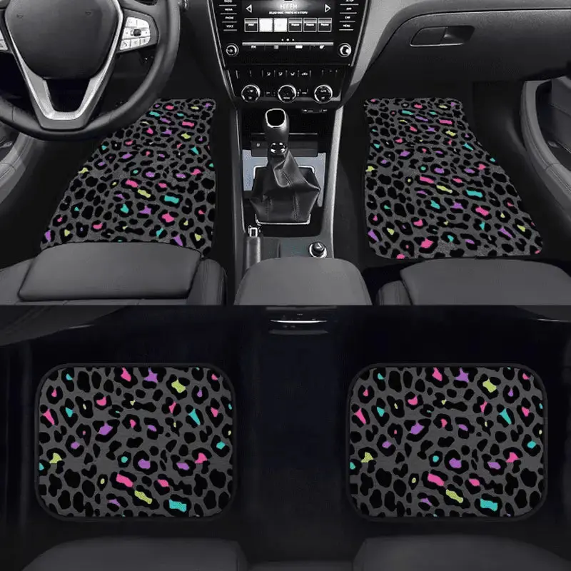 Custom Leopard Bean Floor Mats 2