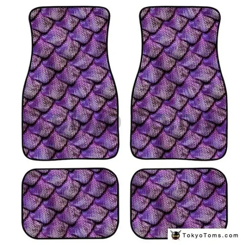 Custom Mermaid Car Universal Floor Mats - Purple 1