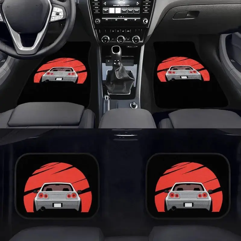 Custom R34 Skyline Japanese In To The Sun Set Floor Mats 1