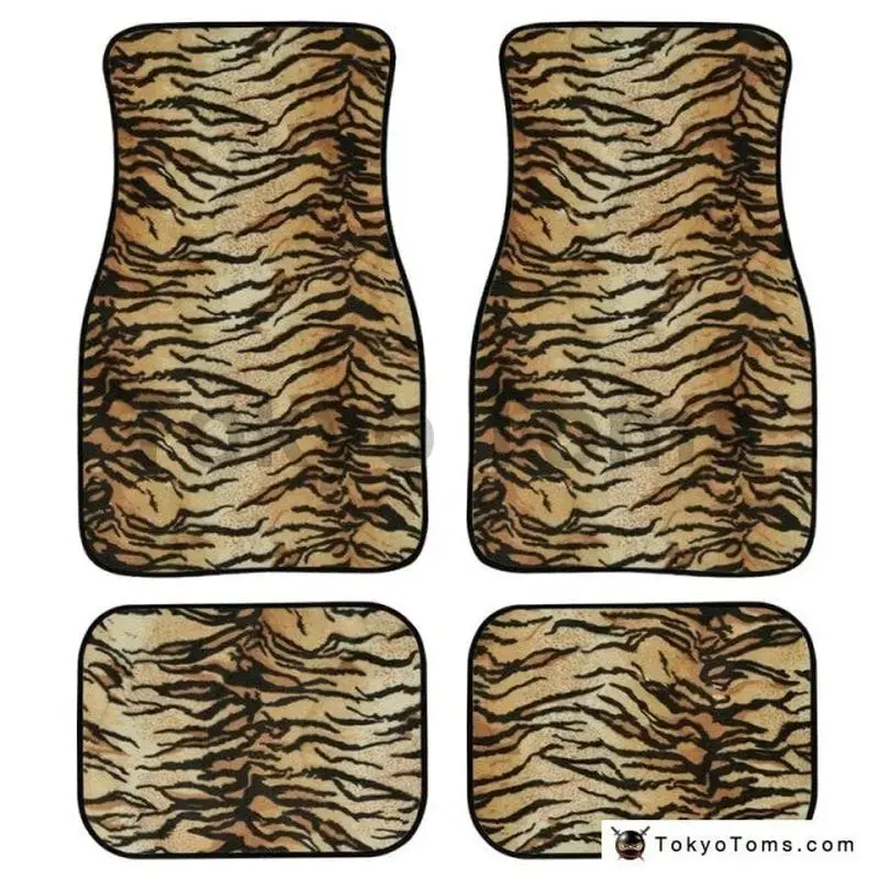 Custom Universal Leopard Car Floor Mats  -Yellow Leopard 1
