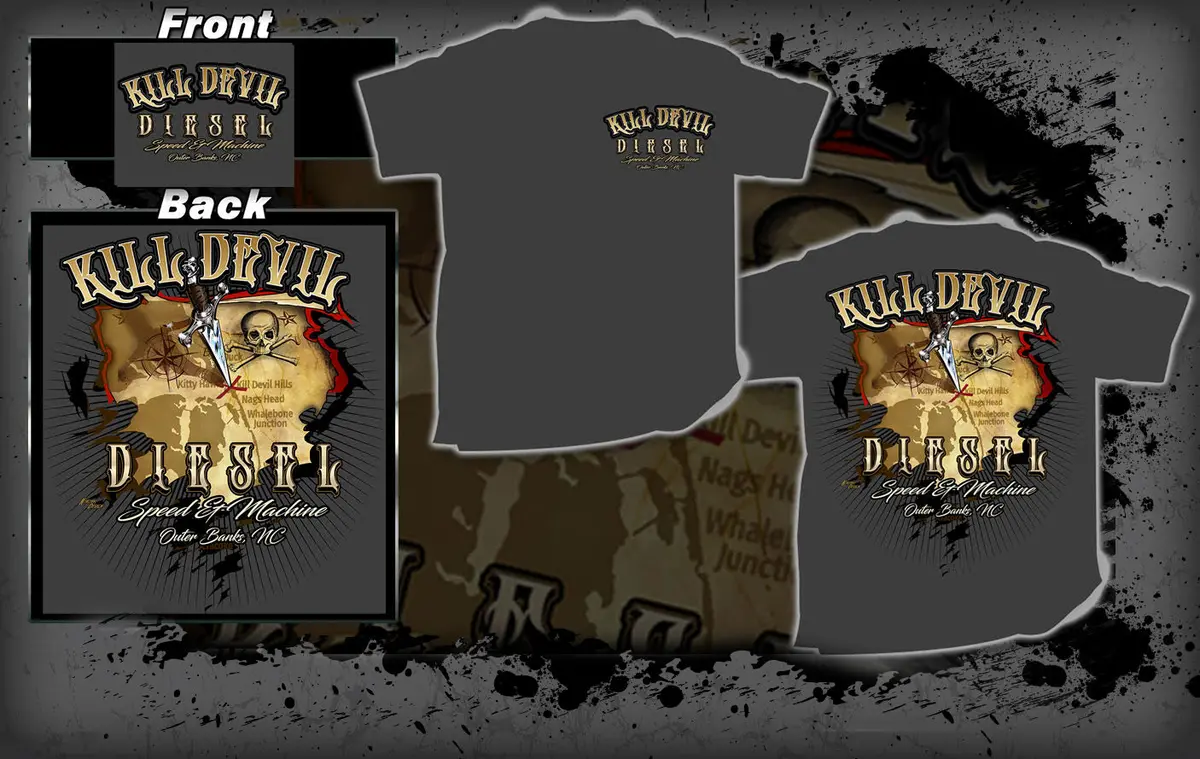 Kill Devil Diesel Pirate Tee Shirt 1