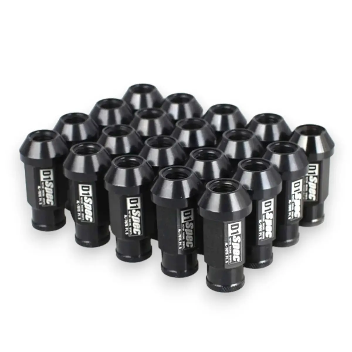 D1 Spec Universal Racing Wheel Lug Nuts Aluminum (Black) 1
