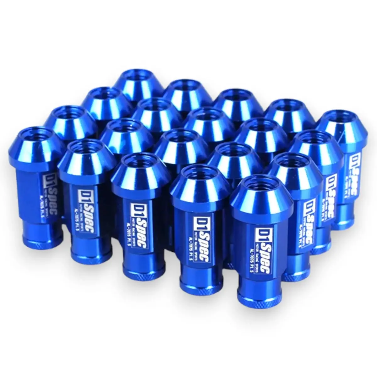 D1 Spec Universal Racing Wheel Lug Nuts Aluminum (Blue) 1