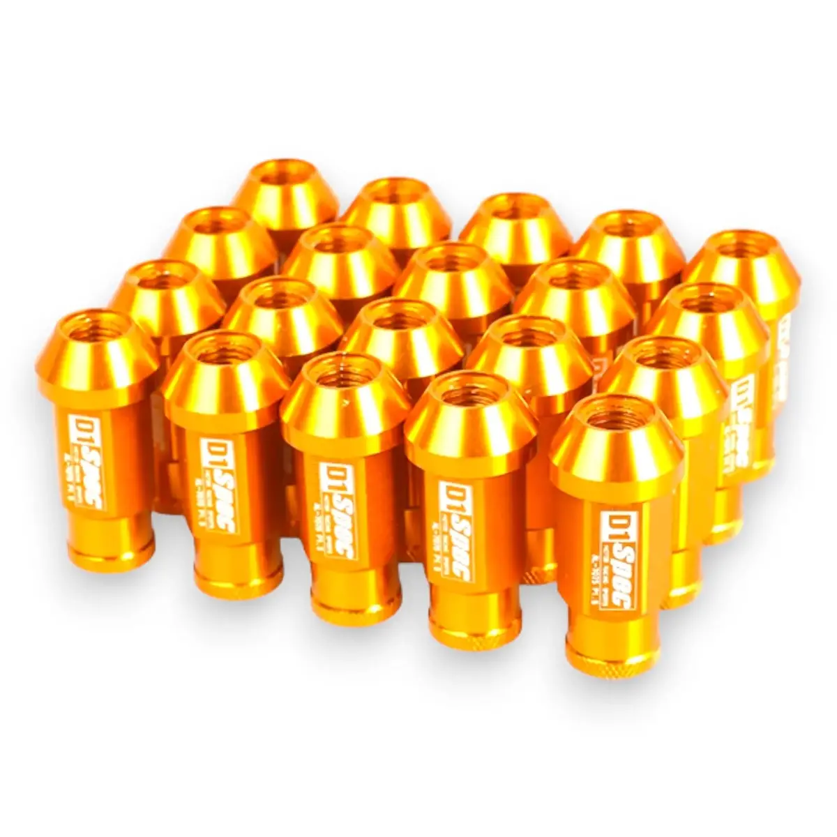 D1 Spec Universal Racing Wheel Lug Nuts Aluminum (Gold) 1