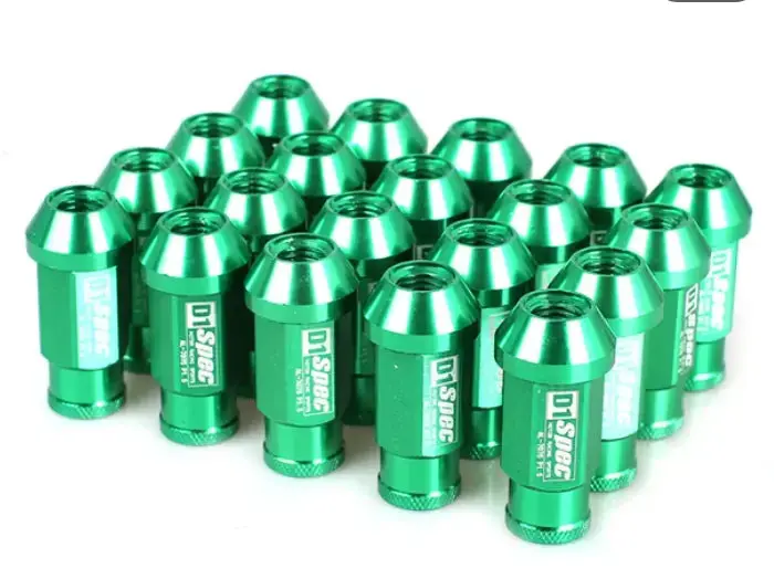 D1 Spec Universal Racing Wheel Lug Nuts Aluminum (Green) 1