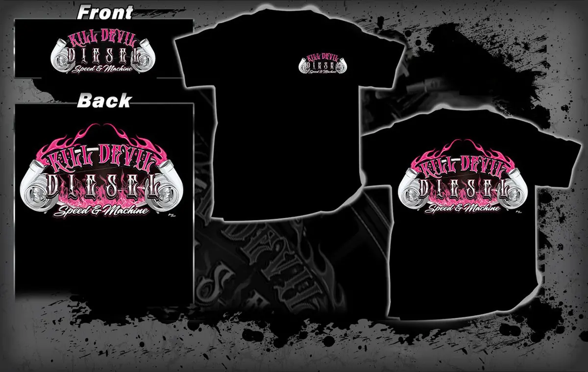 Pink Flames Turbo Tee Shirt 1