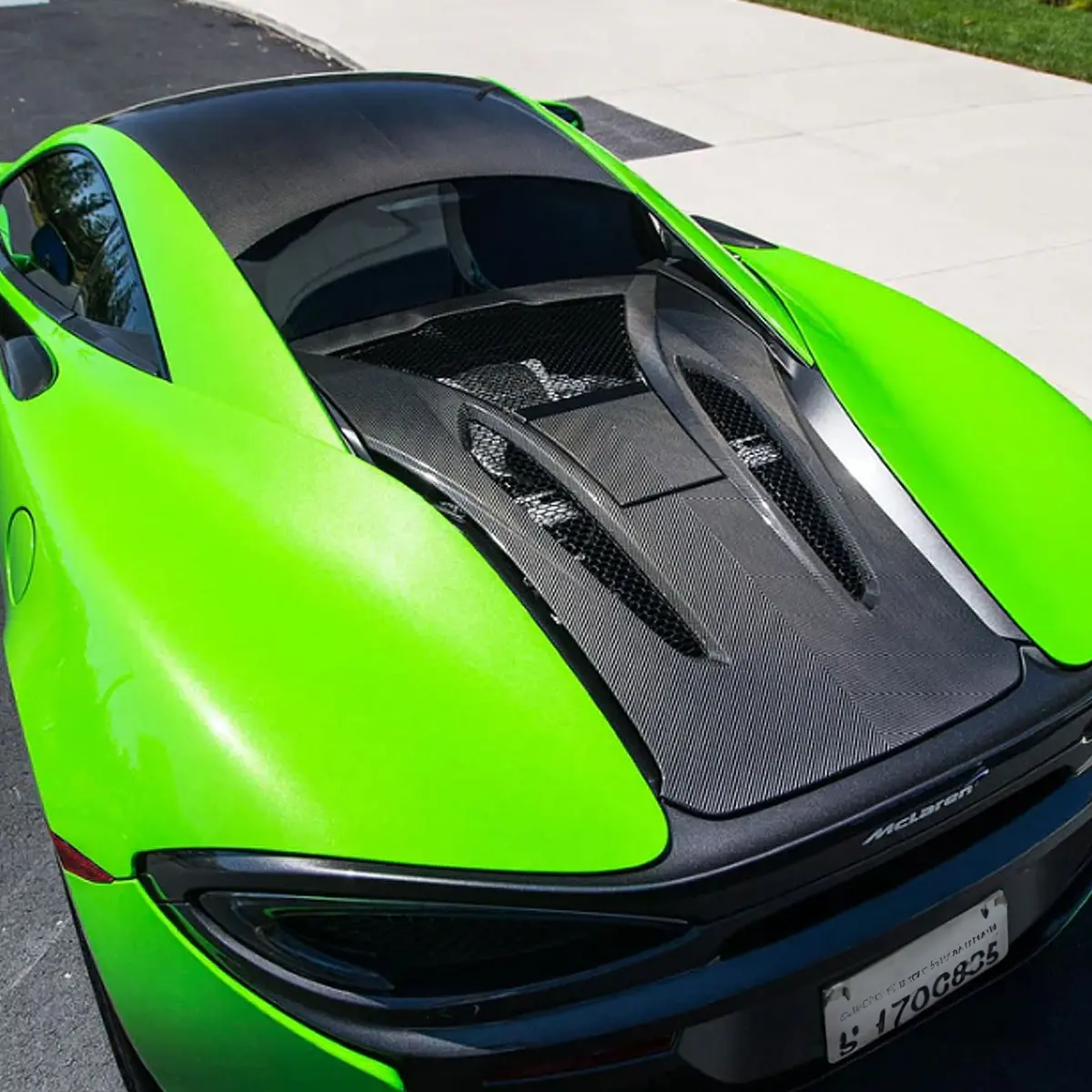 Dry Carbon Fiber Rear Engine Decklid Cover For Mclaren 540 570S 570Gt 1