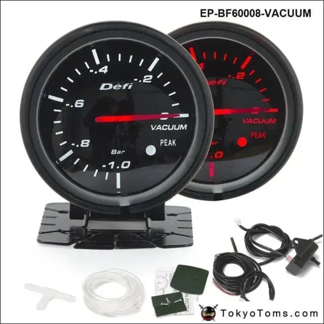 Defi Bf  Style 60Mm Led Vacuum Gauge High Quality Auto Car Motor Gauge 1