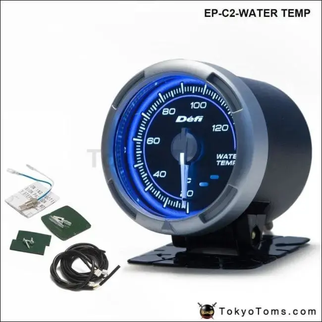 Defi Link Style Meter Advance C2 Water Temperature Gauge Blue 1