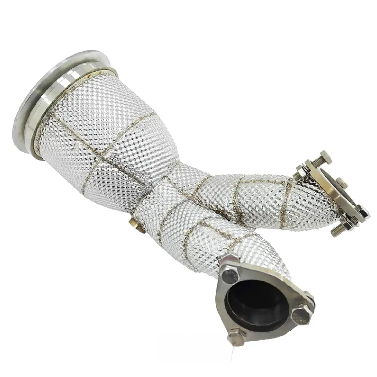High Flow 304 Stainless Exhaust Downpipe For Audi Sq5 B9 3.0T 1
