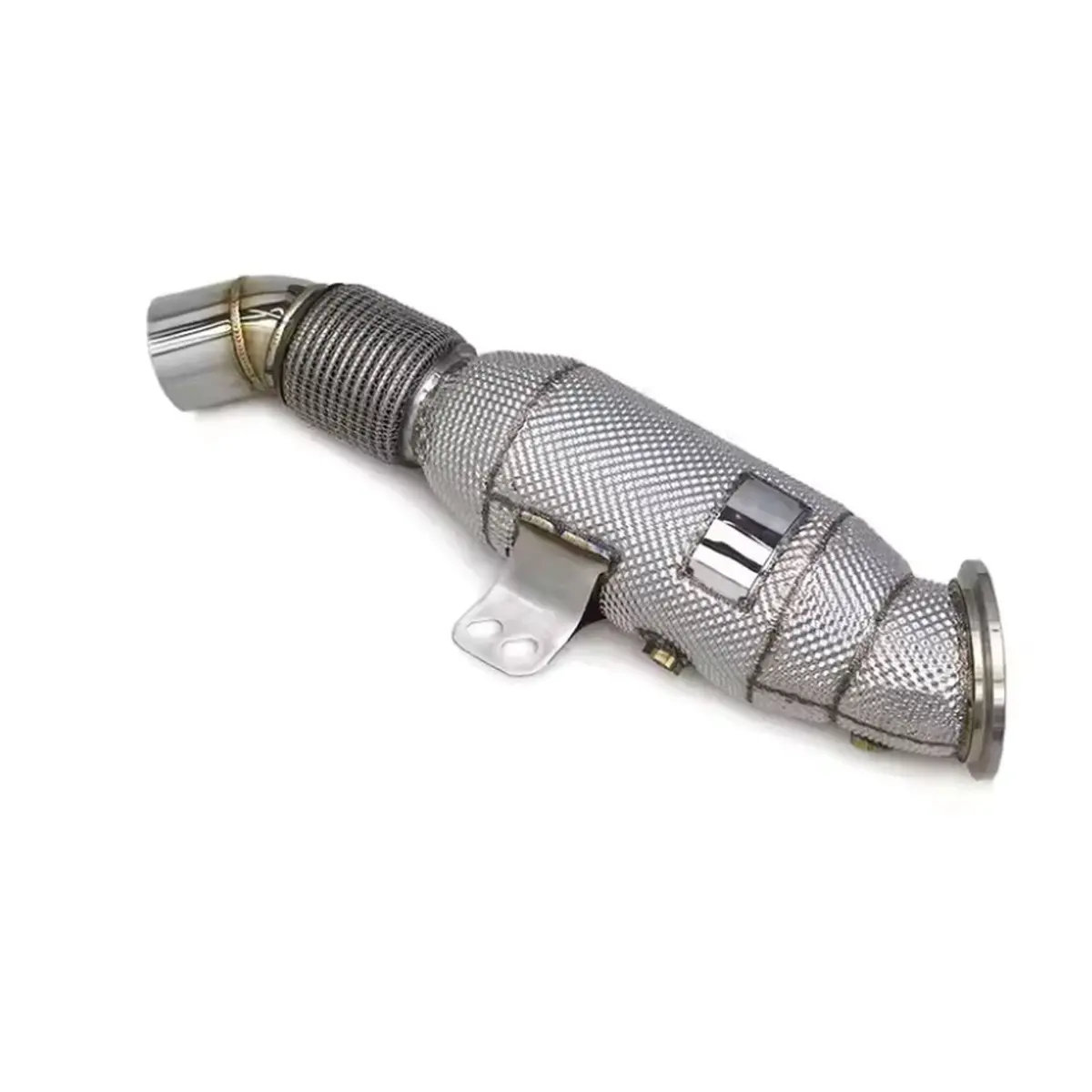 High Flow T304 Stainless Exhaust Downpipe For Toyota Supra A90 Bmw G20 G29 M340i 3.0T 1