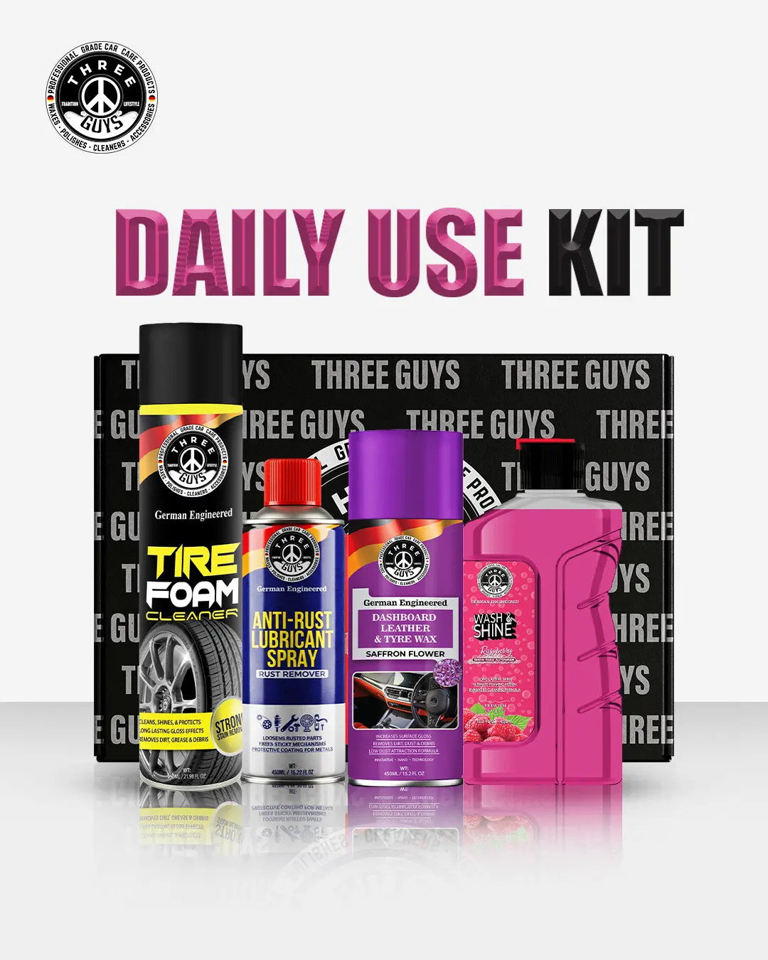 Daily Use Kit – Essential Car Care For Everyday Shine & Protection – Three Guys 1