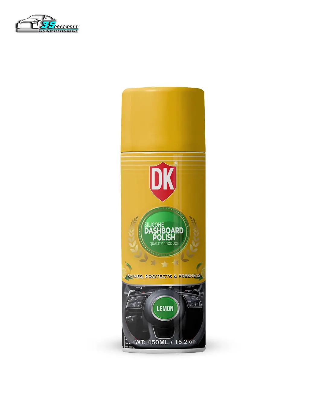 Silicone Dashboard Polish Lemon – 450Ml | Interior Cleaner & Uv Protector | Multi-Surface Polish | Dk 1