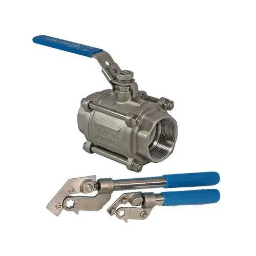 Deadman Ball Valve With Spring Return Handle - 316 Ss, 3 Piece Full Bore Scr Bsp Range 1