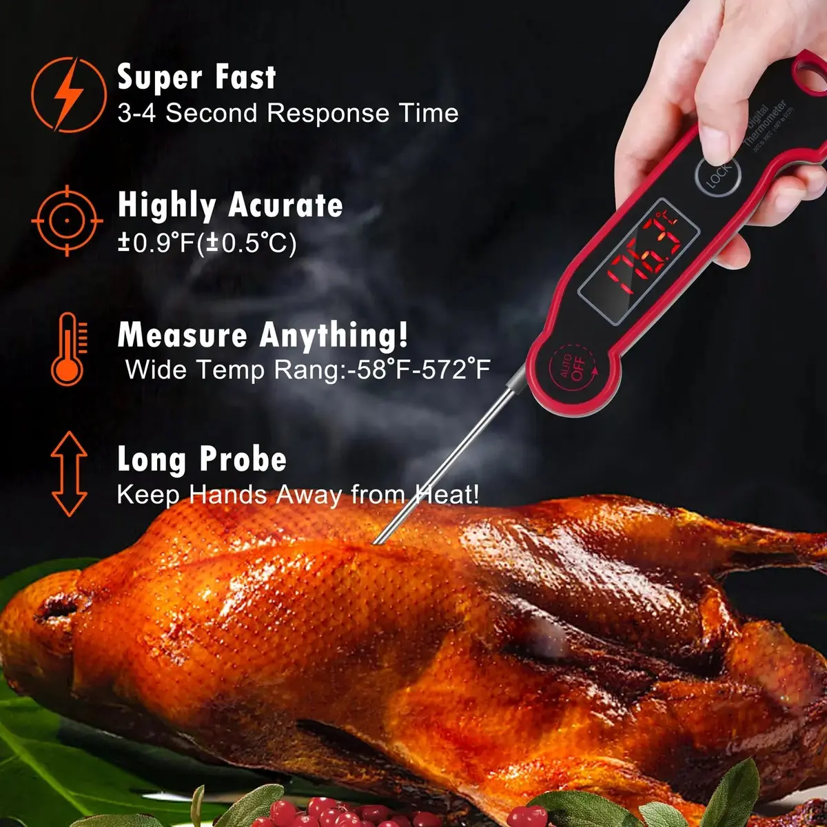 Digital External High-Precision Sensitive Kitchen Food Thermometer 1