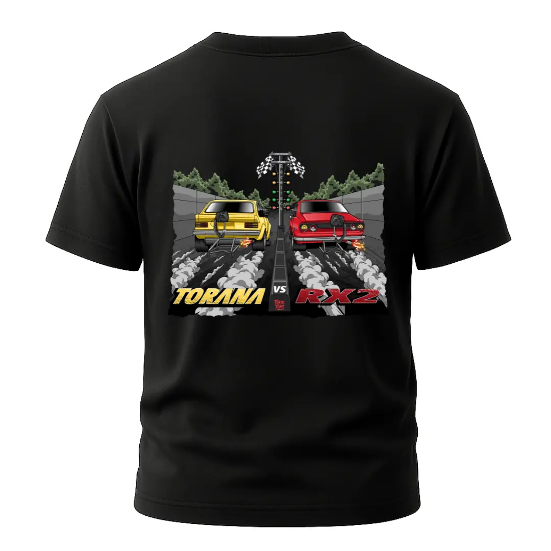 Torana Vs Rx-2 Drag Racing T-Shirt 1