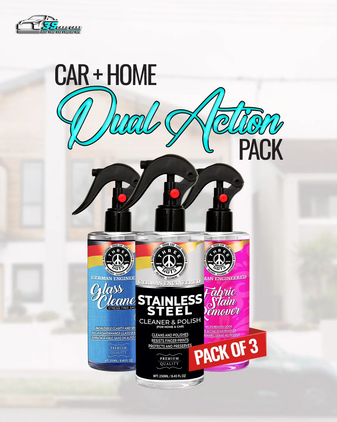 Car + Home Dual Action Pack | Three Guys 1